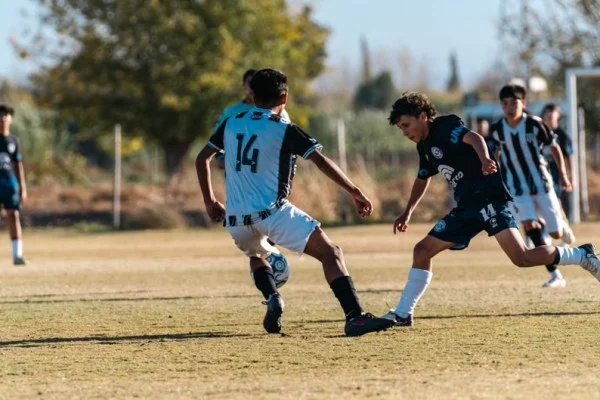 young soccer player action